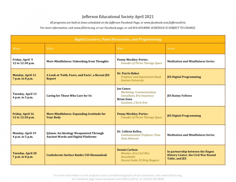 April Digital Programming